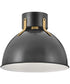 Argo 1-Light Small Flush Mount in Satin Black