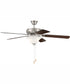 52" Decorator's Choice 2-Light Ceiling Fan Brushed Polished Nickel