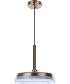Centric LED Pendant Satin Brass