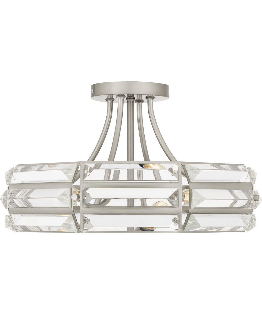 Quoizel Semi-Flush Mount Medium 4-light Semi Flush Mount Brushed Nickel