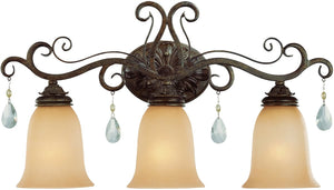 25"W Englewood 3-Light Bath Vanity Light French Roast