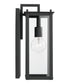 Hunt 1-Light Outdoor Wall Mount Rain or Shine - Black with Clear Glass
