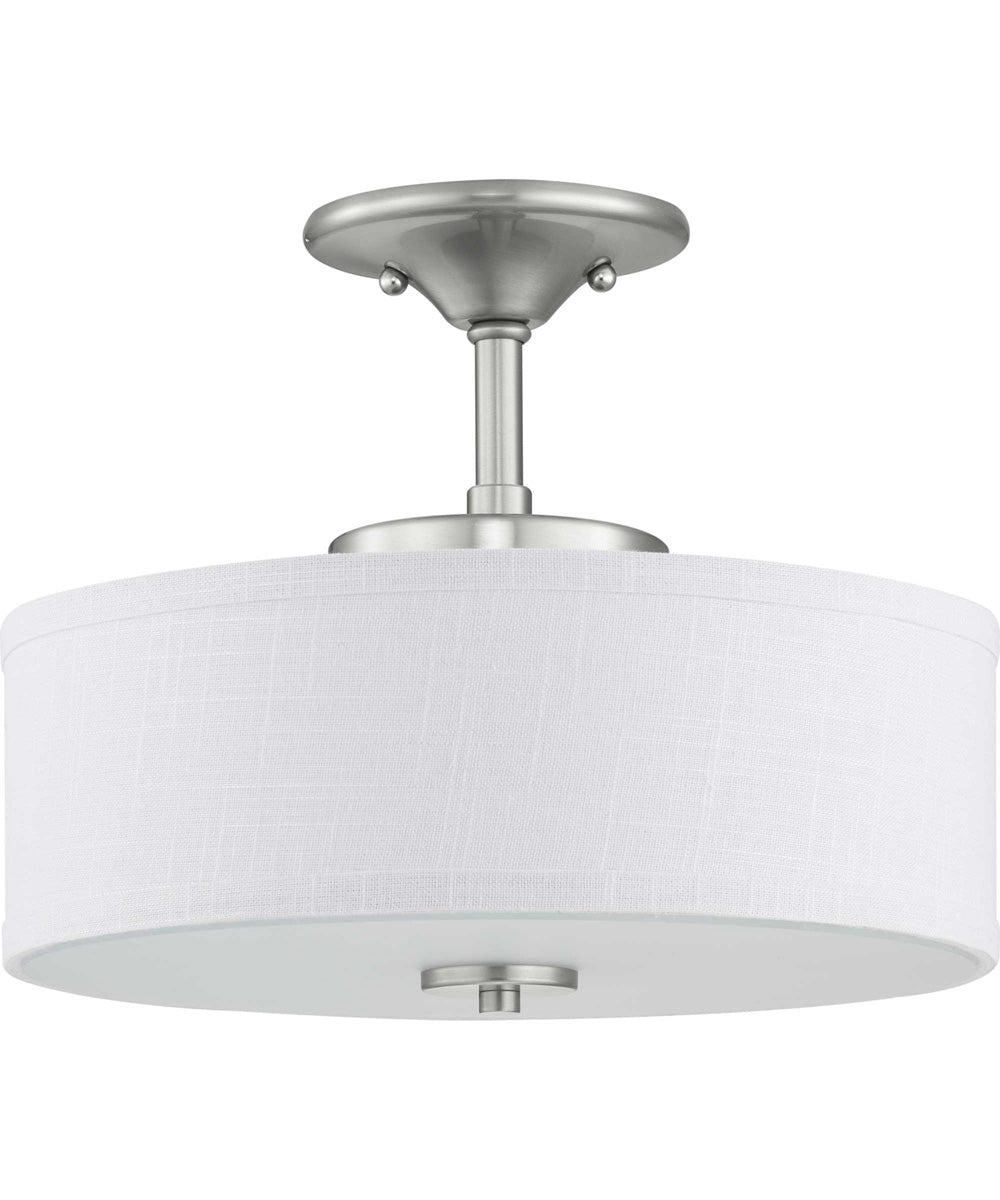 Inspire LED 13" LED Semi-Flush Brushed Nickel