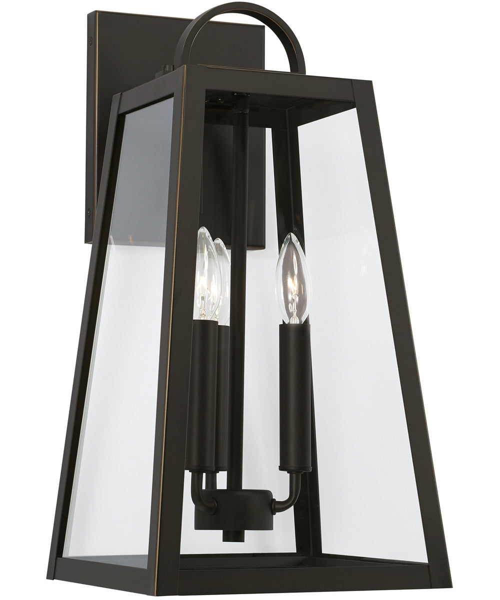 Leighton 3-Light Outdoor Wall-Lantern Rain or Shine - Oiled Bronze