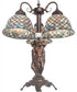 23" High Tiffany Fishscale 3 Light Table Lamp