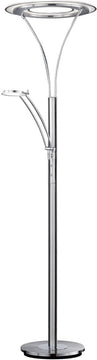 71"H Berlin LED Torchiere  Nickel-Matte