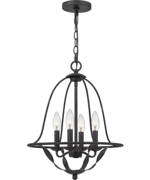 Bradbury 4-light Chandelier Grey Ash