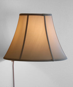 16"W Floating Shade Plug-In Wall Light Egg Shell Shantung