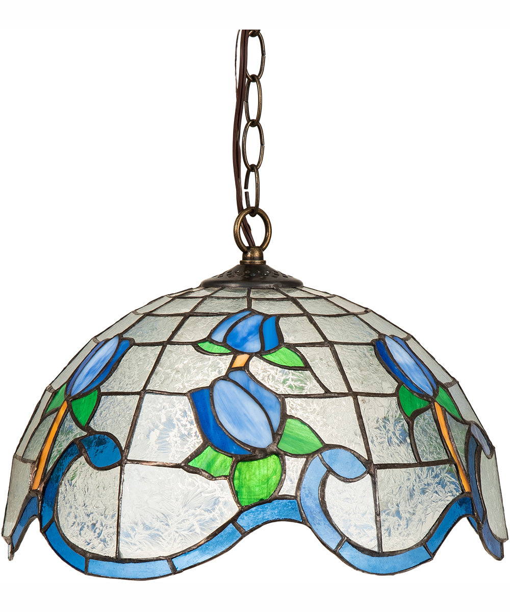 14" Wide Roseborder Pendant
