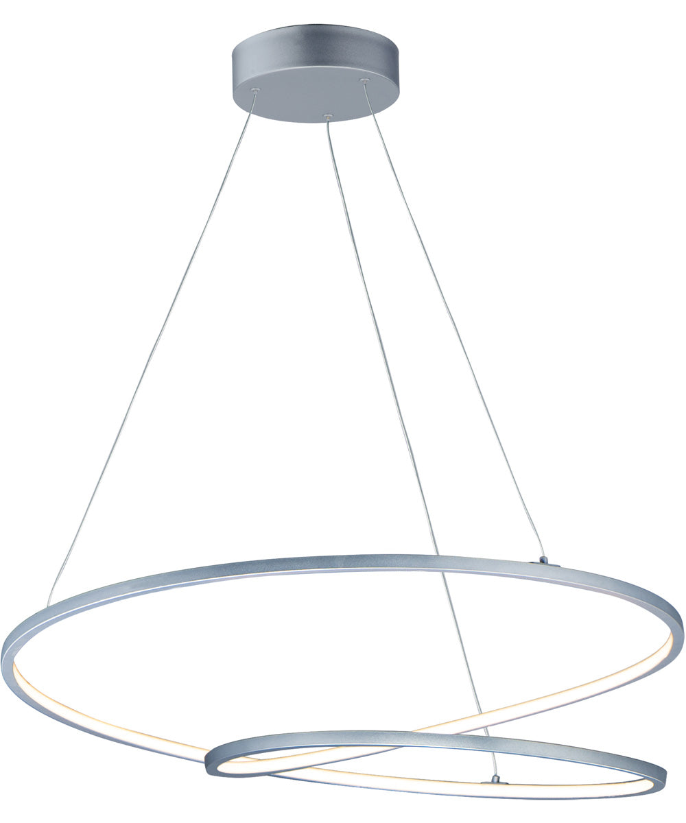 32"W Cycle LED Pendant Matte Silver
