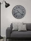 32"H Manzine Wall Clock Galvanized Steel