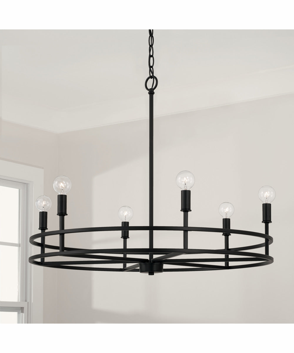 Fuller 6-Light Chandelier Matte Black