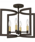 Beaufain Medium 4-light Semi Flush Mount Old Bronze