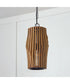Archer 1-Light Pendant Light Wood and Matte Black