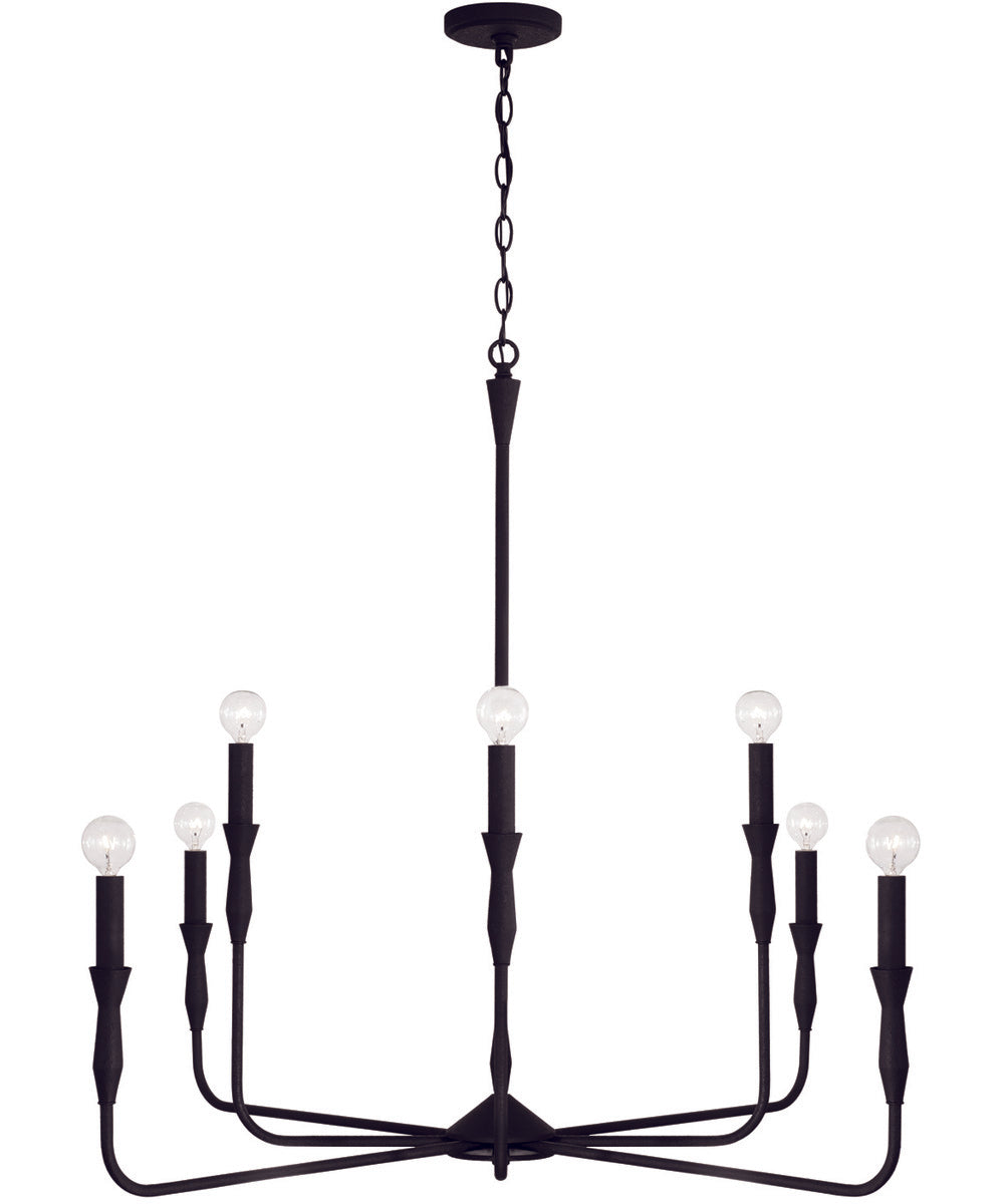Paloma 8-Light Chandelier Textured Black