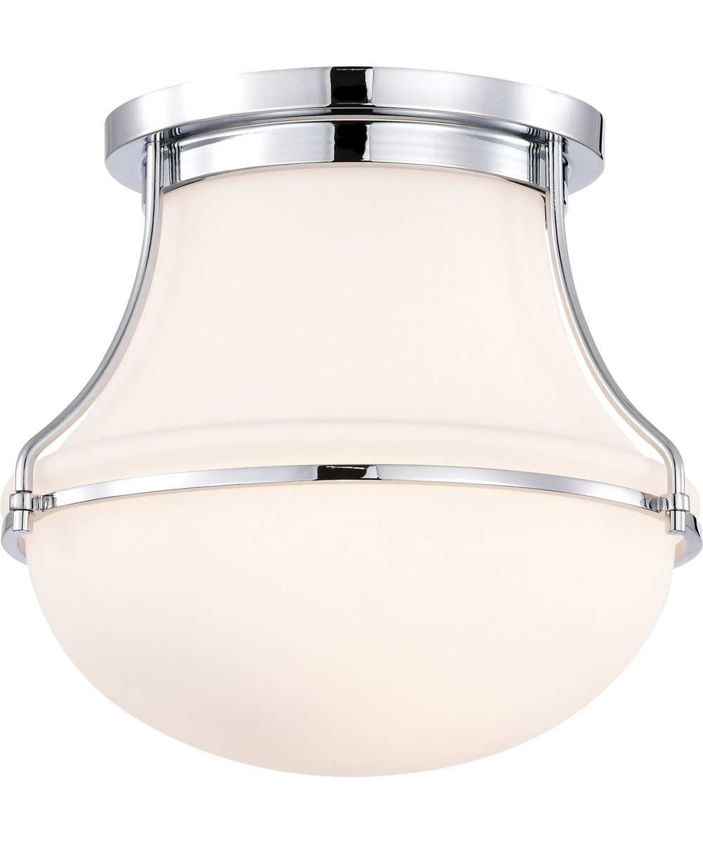 Valdora 1-Light Close-to-Ceiling Polished Nickel