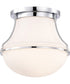 Valdora 1-Light Close-to-Ceiling Polished Nickel