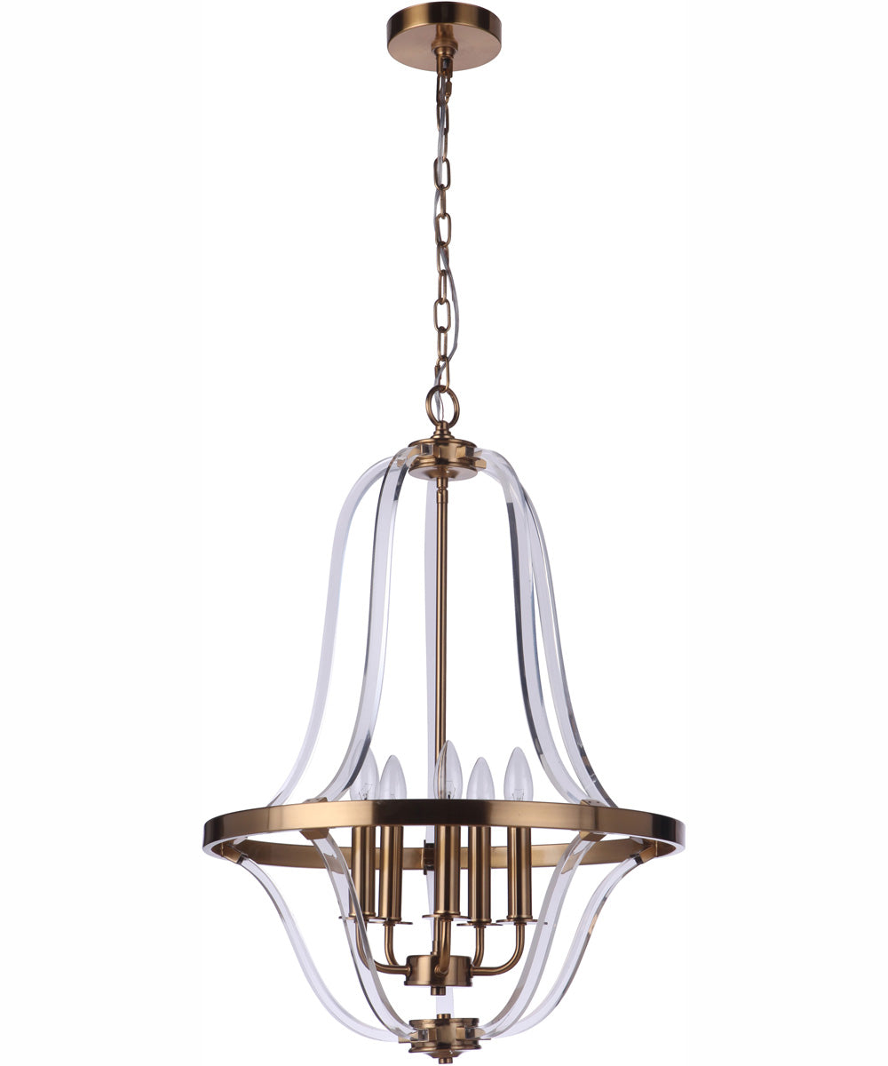 Graclyn 5-Light Foyer Satin Brass