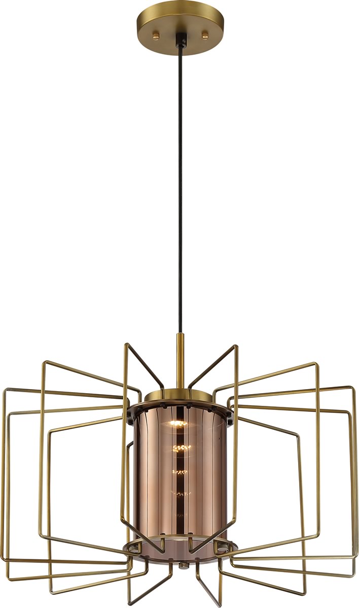 20"W Wired 1-Light Pendant Brushed Nickel