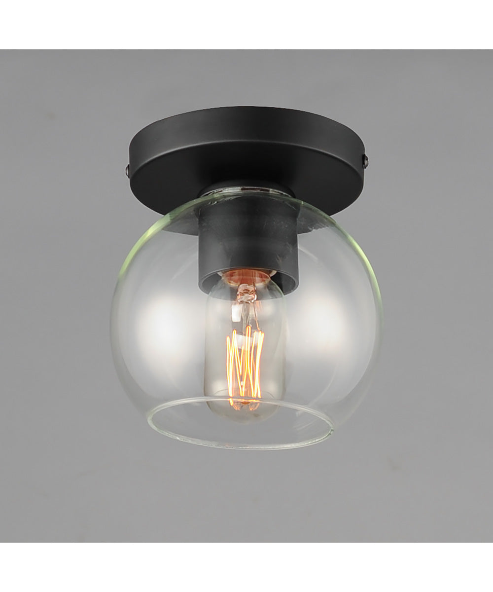 Knox 1-Light Flush Mount Black