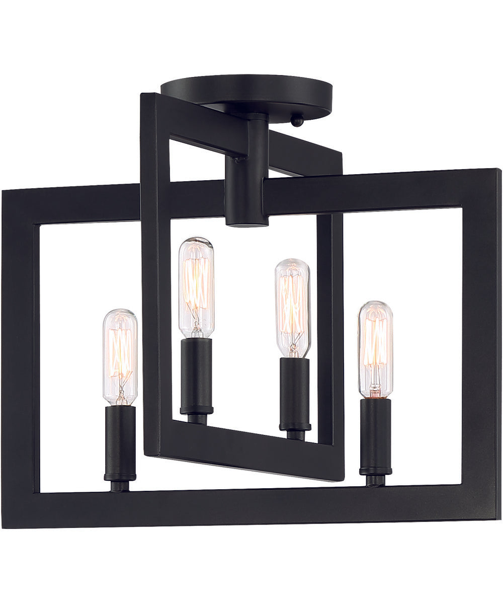 Portrait 4-Light Semi Flush Espresso