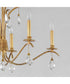 Eden 5-Light Chandelier Charcoal Gold Leaf