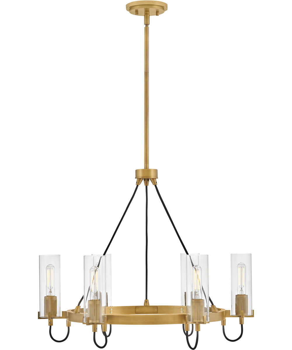 Ryden 6-Light Medium Chandelier in Heritage Brass