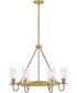 Ryden 6-Light Medium Chandelier in Heritage Brass