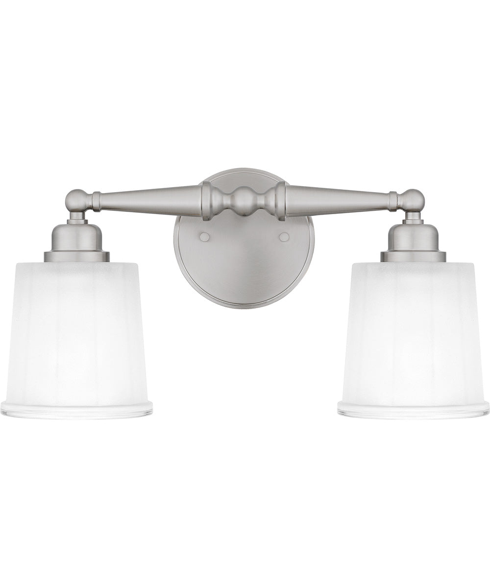 Cecilia Medium 2-light Bath Light Brushed Nickel