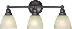 24"W Bradley 3-Light Bath Vanity Light Bronze