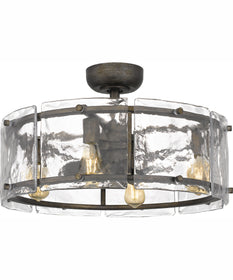 Fortress 4-light Fandelier Mottled Silver