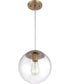 Gaze 1-Light Pendant Satin Brass