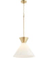 Beldar 1-light Pendant Aged Brass w/ Gloss Opal