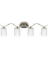 Inspire 4-Light Etched Glass Traditional Bath Vanity Light Brushed Nickel