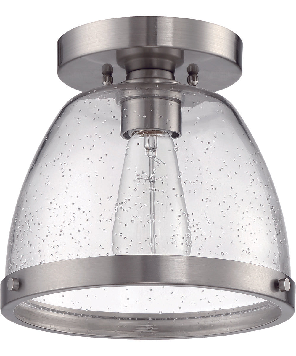 Lodie 1-Light Flushmount Brushed Polished Nickel
