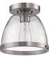 Lodie 1-Light Flushmount Brushed Polished Nickel