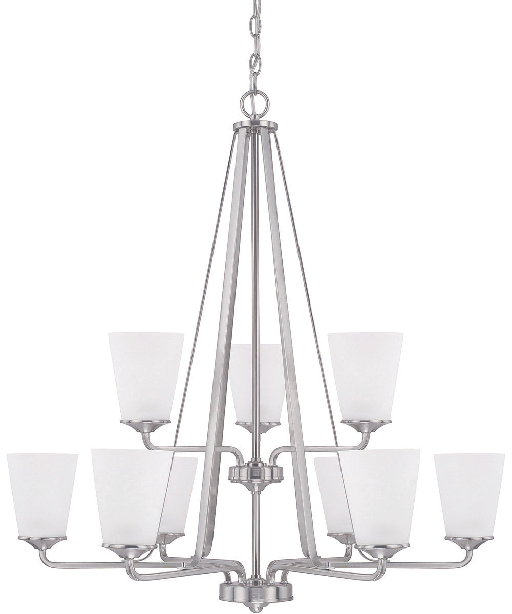 Braylon 9-Light Chandelier In Brushed Nickel