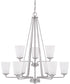 Braylon 9-Light Chandelier In Brushed Nickel