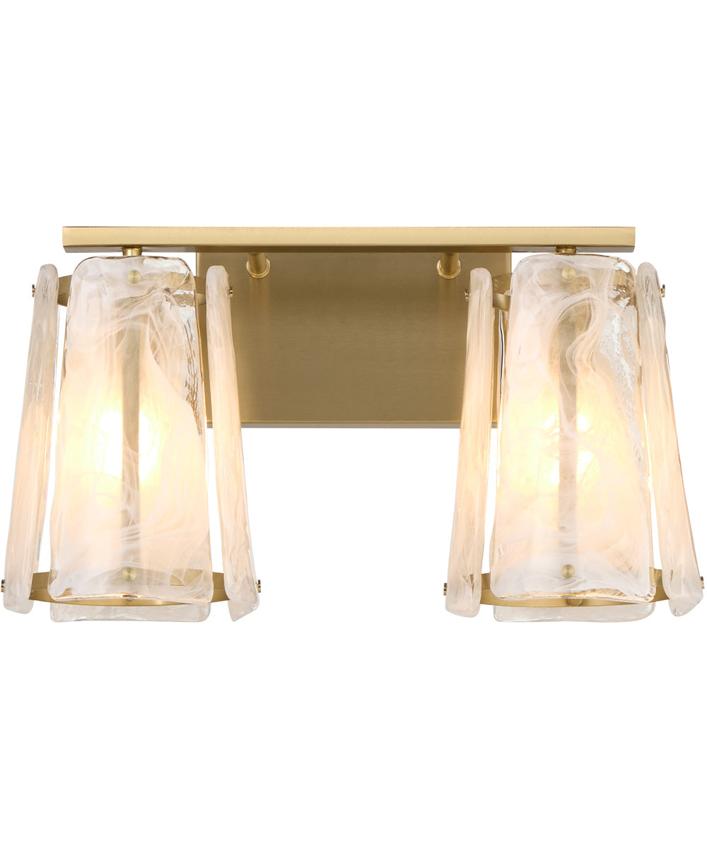 Prestige 2-light Bath Vanity Light Aged Brass