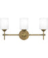 Aria Large 3-light Bath Light Weathered Brass