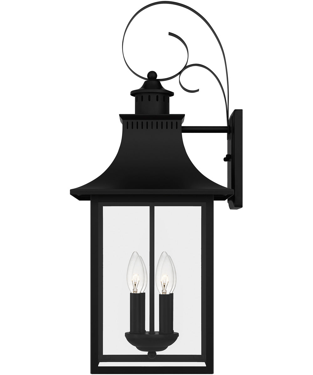 Chancellor Extra Large 4-light Outdoor Wall Light Mystic Black
