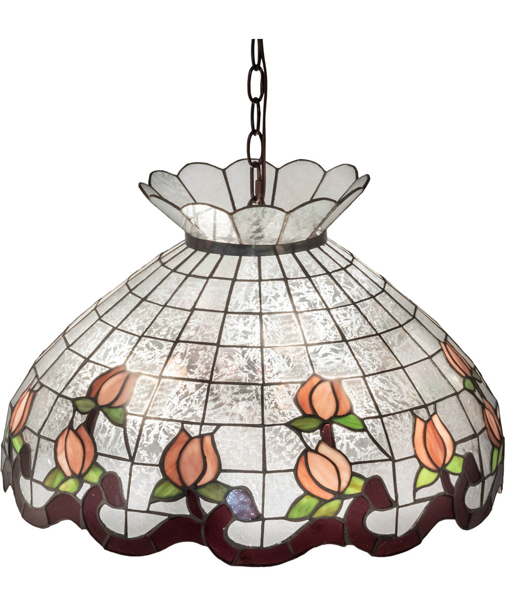 20" Wide Roseborder Pendant