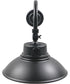 Outdoor Barn Gooseneck Wall Light Black Finish, 15"h