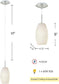Batista 4.75"W 1-Light  Mini Pendant Light Fixture by Eglo Matte Nickel Finish with White Wiped Glass