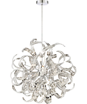 Ribbons 12-light Pendant Crystal Chrome