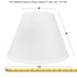 12"W x 9"H White Empire Hardback Lampshade