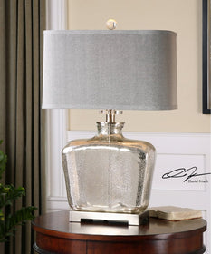 28"H Molinara Mercury Glass Table Lamp