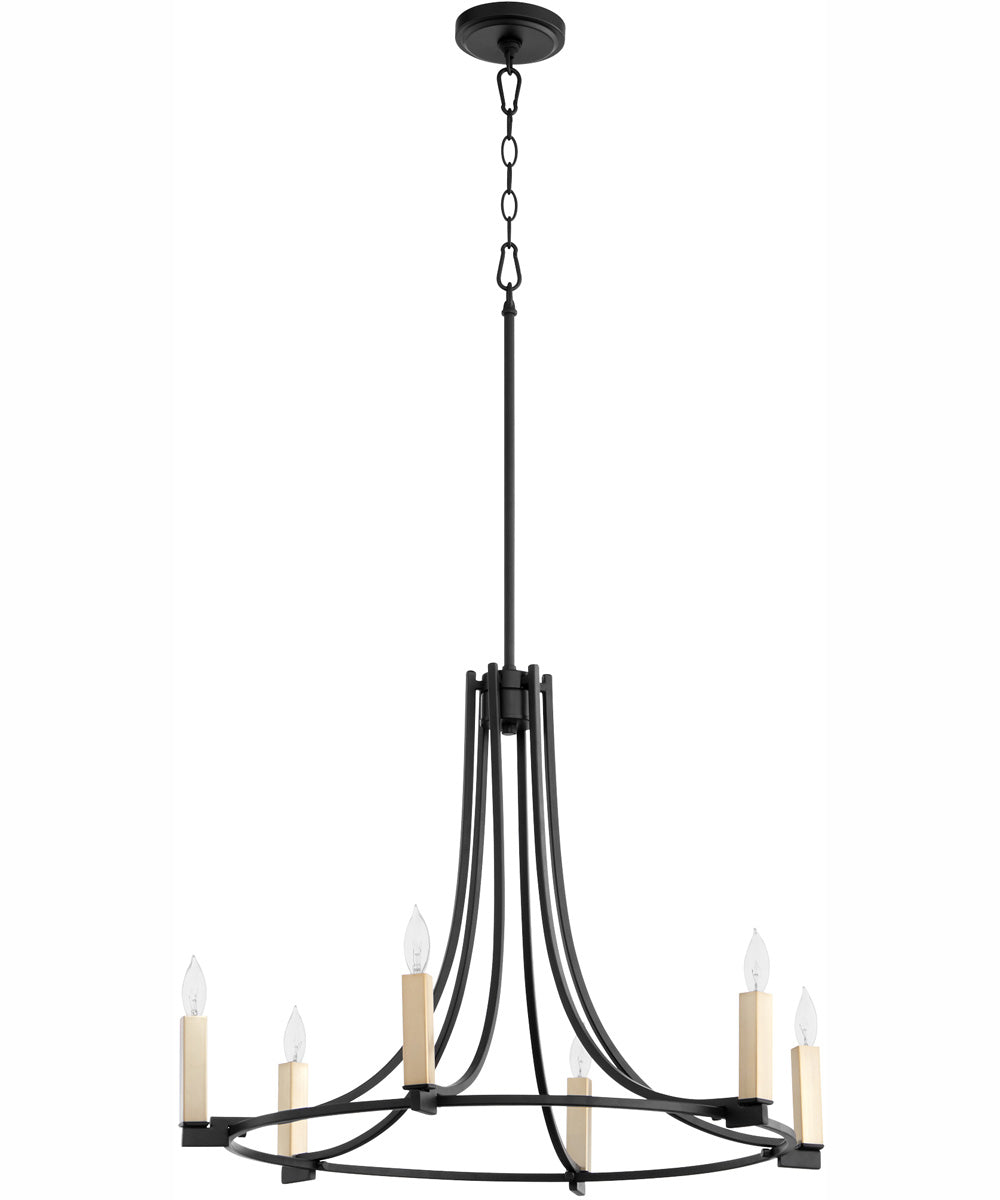 Olympus 6-light Chandelier Textured Black