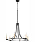 Olympus 6-light Chandelier Textured Black