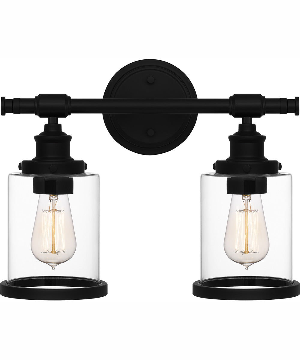 Dixie Medium 2-light Bath Light Matte Black